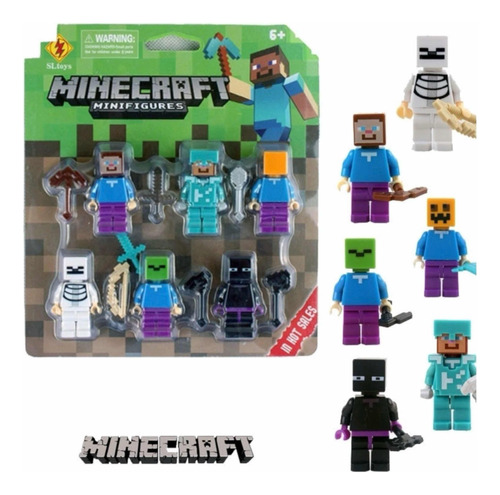 Set 6 Minifiguritas Minecraft