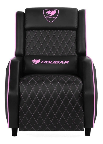 Imagen 1 de 4 de Silla de escritorio Cougar Ranger gamer  negra y rosa con tapizado de cuero sintético