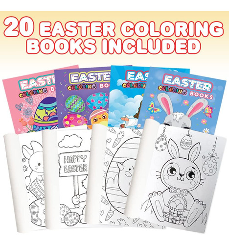 Libro De Colorear Pascua Para Niños, 5 Diseños, 13cm X 18cm