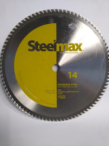 Disco De Corte Para Metales De 14  Marca Steelmax