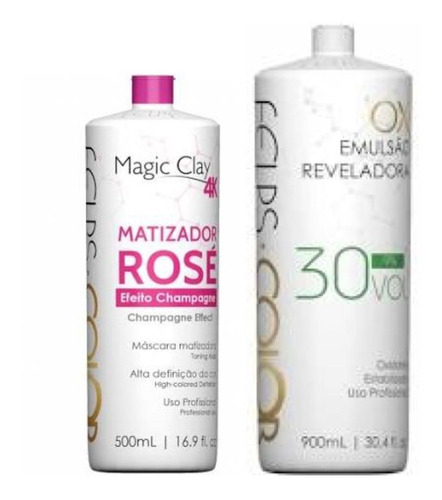 Felps Color Matizador Rose Efeito Champagne 500ml + Ox 900ml