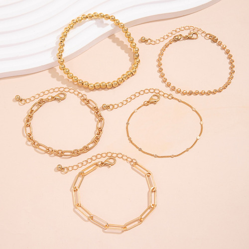 Pulseras Simples De Cadena Fina De Metal A Mano Para Joyas D