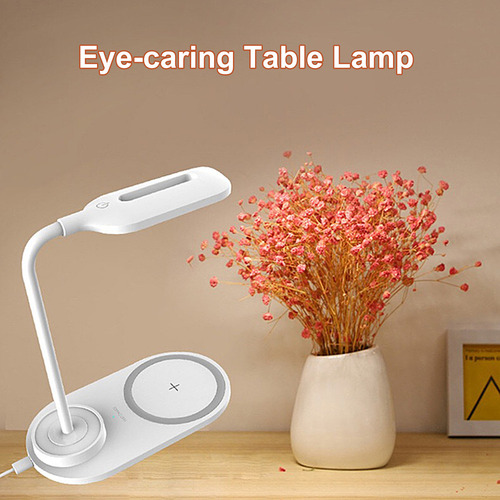 Lámpara De Escritorio Led Con Carga Inalámbrica, Control, 3