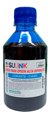Tinta Sulink Para Epson Corante Alta Definição 250ml Ciano