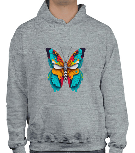 Sudadera Unisex Mariposa Colorida Explosión De Tonalidades