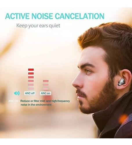 Audifono Inalambrico Bluetooth Cancelacion Ruido Activa