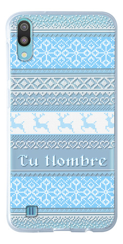 Funda Para Galaxy Ugly Sweater Azul Navideño Con Tu Nombre
