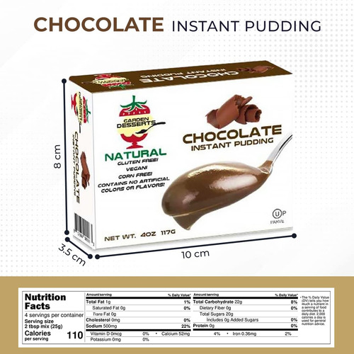 Mezcla Instantánea De Pudín De Chocolate - Mezcla De Pudín D