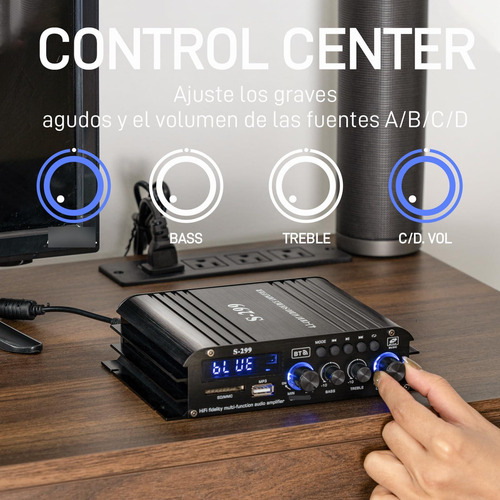 Amplificador De Audio Audishako S-299 4.1 Canales Bluetooth