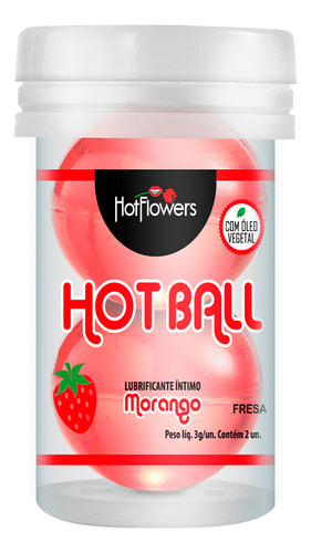 Hot Ball Beija Muito Hot Flowers Sabor Morango