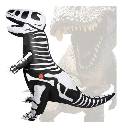 Disfraz Inflable De Dinosaurio Con Costillas De Esqueleto