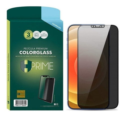Imagem 1 de 5 de Película Hprime 6d iPhone 12 Pro Max Colorglass Privacidade