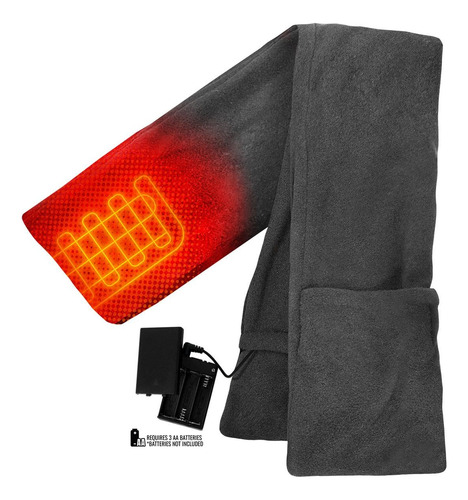 Bufanda Calentada Actionheat Modelo Aa Forro Polar Con Bolsi Color Diseño De La Tela Talle