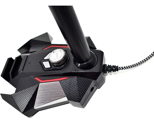 Imagen 8 de 10 de Microfono Pc Gamer Nisuta Nsmicgu2 Usb Led Rojo Streamer