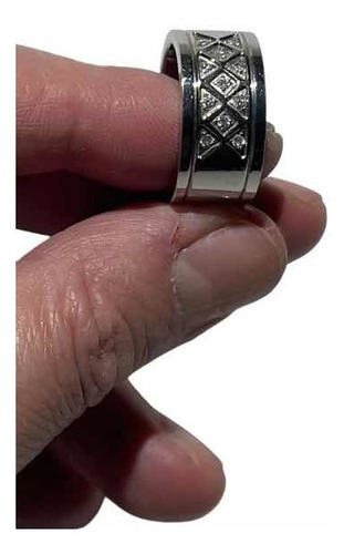 Imagen 3 de 7 de Anillo Acero Quirúrgico Circones Legítimos. Joyería Rometsch