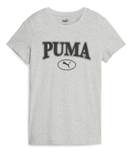 Polera Puma Puma Squad Graphic Tee Gris Mujer