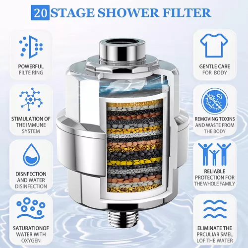 Filtro de ducha Filtro de cabezal de ducha de 20 etapas para agua