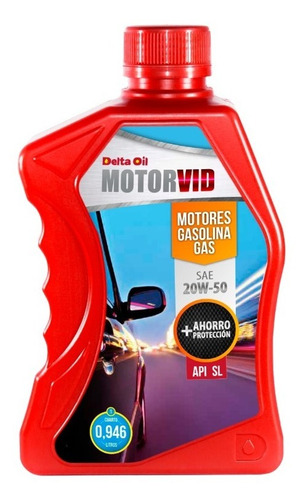 Aceite Motor Delta Oil Motorvid 20w50 Sl - Caja X 12 Cuartos