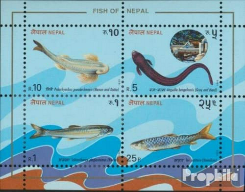 Nepal Block3 (edición Completa) 1993 Peces (sellos Para Cole