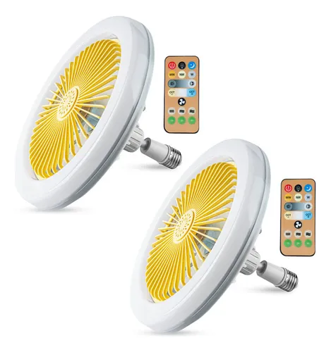 comprar Kit X2 Ventiladores Bombillo Led Con Control Remoto Y Aroma