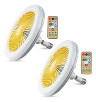 Comprar Kit X2 Ventiladores Bombillo Led Con Control Remoto Y Aroma
