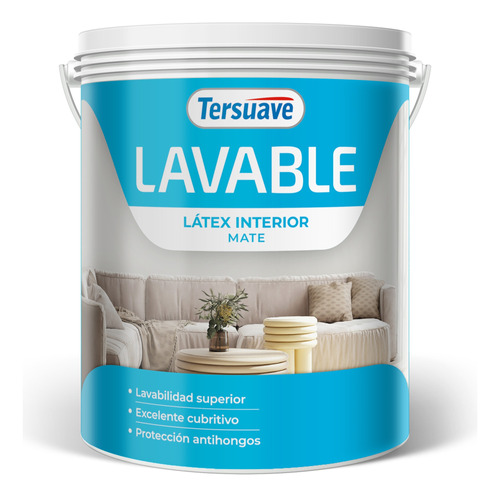 Pintura Lavable Interior Blanco Mate Tersuave 4 Lts