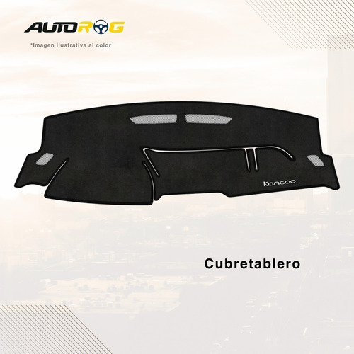 Cubretablero Autorog Para Renault Kangoo Año 2019 Bordado Negro-negro R24-g/rn11b