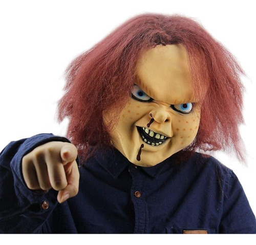 Scary Horror Latex Para Disfraz Chucky Para Niños Marron Tal