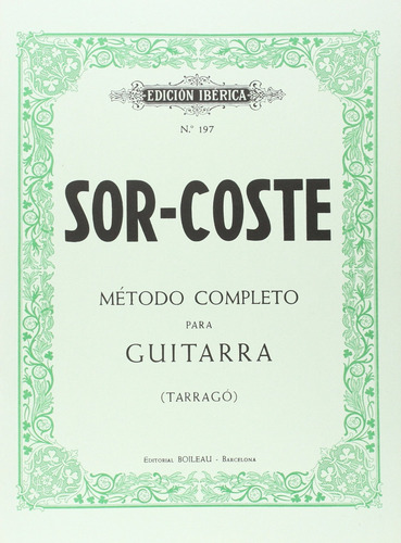 Método De Guitarra - Coste, Napoléon/sor, Fernando/tarrag