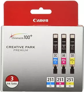 Canon Cli-251xl 3-ink Value Pack, Compatible Para Mx922, Ip8