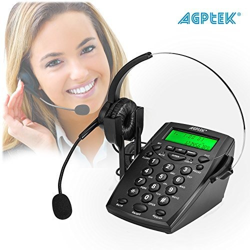 Agptek Call Center Dialpad Headset Telephone Con Tone Dial