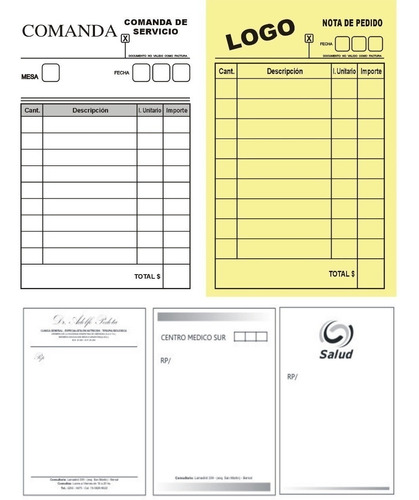 10 Talonarios Recetario, Comanda, Anotador, 10x15 Sello Afi&