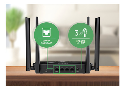 Roteador Wi-fi Giga W5-1200g Rg-1200 Intelbras Inmesh 867mb