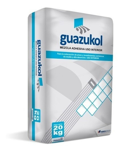 Imagen 2 de 3 de Guazukol Adhesivo Cerámico Interno 20kg