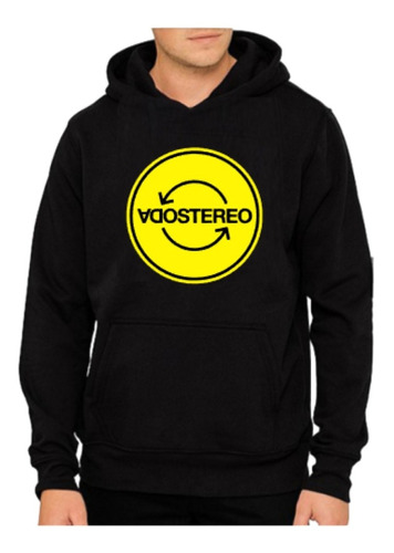 Polerón Rockero Hoodie Soda Stereo Logo Banda Rock Cerati