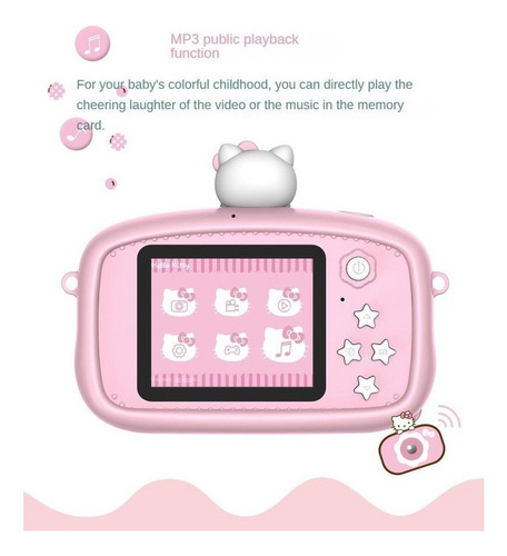 Cámara Digital Sanrio Hello Kitty Para Niños, De 4000 W, Víd
