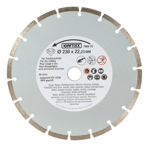 Disco De Widia Segmentado 230mm 9puLG Emtop Eddc012301