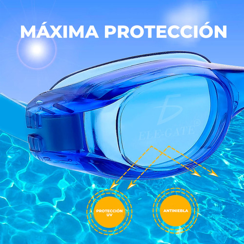 Gafas de natación color celeste Ele-Gate DEP.37.3