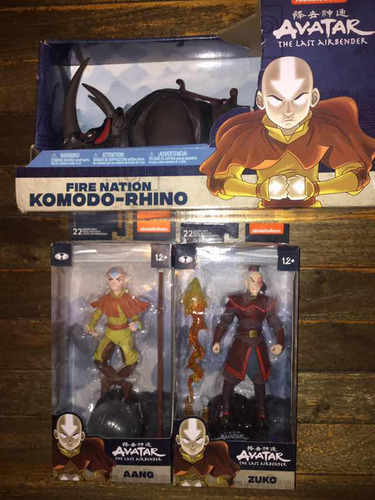 Set Figuras Avatar Mcfarlane Aang Rhino Zuko Maestro Aire (Usado)