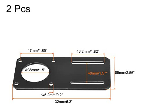 Soporte De Motor Para Motor Meccanixity 132x65mm Negro Nema