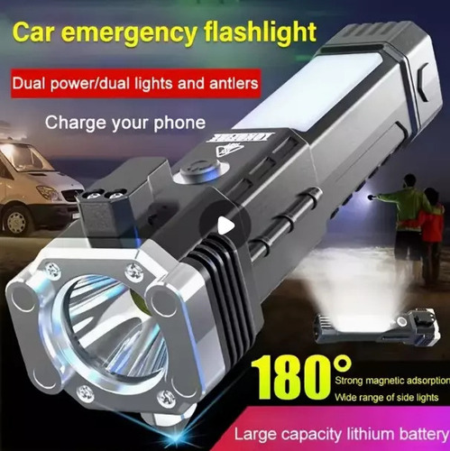 Linterna Táctica Militar Indestructible, Solar, Tipo Cuchill