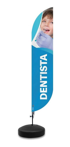 Wind Flag Banner Dupla Face 3m Completo Dentista M3