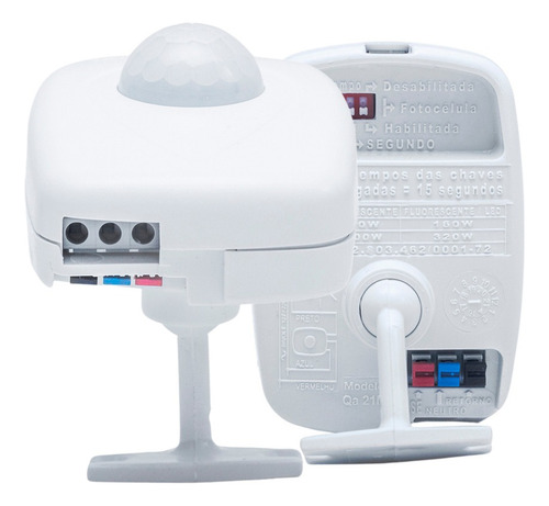 Sensor De Presença Multifuncional 180º Qa21mb Qualitronix