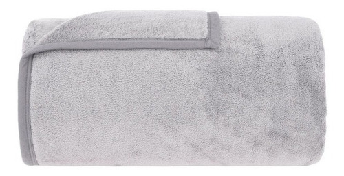 Cobertor Solteiro Buddemeyer Aspen Extra Macio Cor Cinza Desenho Do Tecido Liso