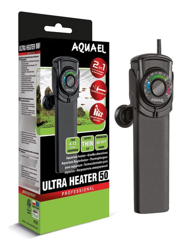 Calefactor Aquael 75w Electronico Calentador Acuario Peces Potencia 75 W