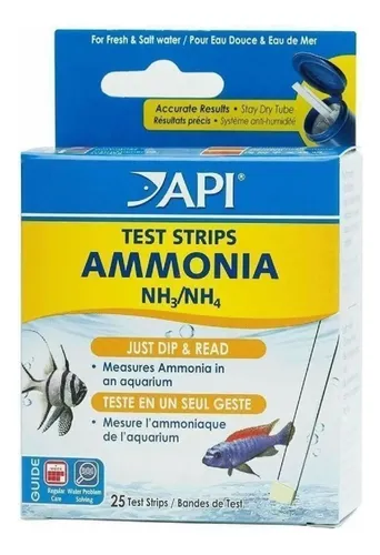 Tira Api Api Tiras De Testes De Amônia Água Doce E Salgada (25 Tiras ...