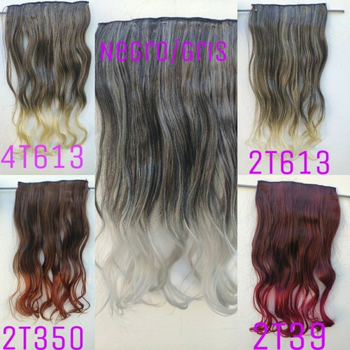Imagen 4 de 7 de Cortinas Californianas Reflejos Simil Pelo Natural Kanekalon