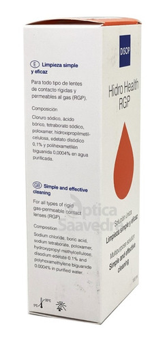 Imagen 2 de 2 de Disop Hidro Health Rgp Multiuso P/ Lc Rigidas Gas Permeable