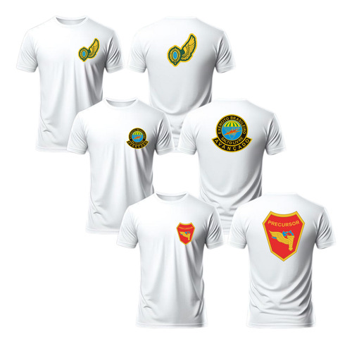 Kit 3 Camisas Pqd Paraquedista Do Exército Brasileiro