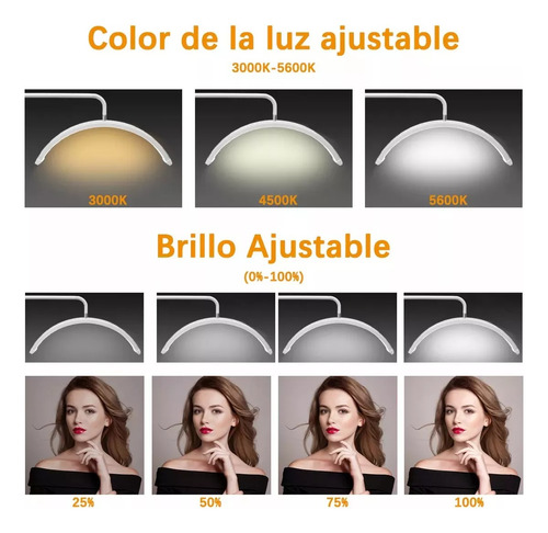 2pcs Lámpara Para Pestañas Con Control Led 36w Ajustabl